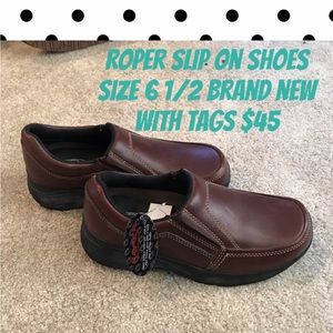 Roper brown slip on shoes